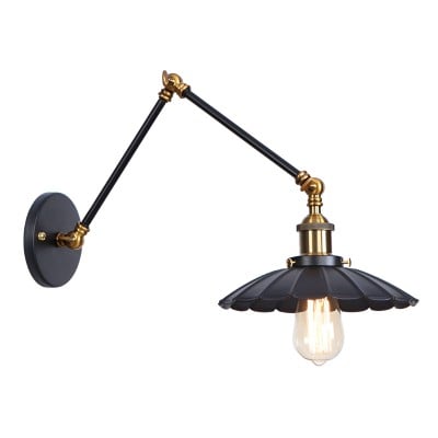 Lámpara de pared vintage de hierro retro industrial Marzella HL1227