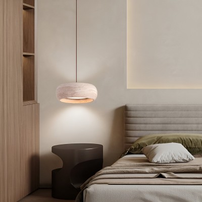 Lámpara colgante de piedra travertino estilo Wabi Sabi HL1295