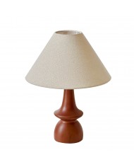 Retro massief houten gestreepte tafellamp HL1248