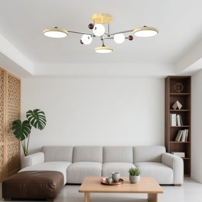 Lampada da soffitto Nordic Sputnik - Lampada a disco LED ramificata Bauhaus HL1326