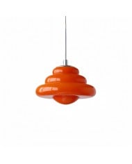 Lámpara colgante Rayla Scallop: lámpara de techo retro con acabado en latón para comedor y cocina HL1363