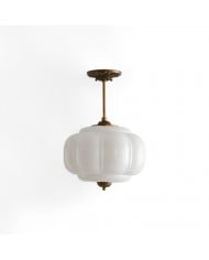 Romantisk hängande lampa i handblåst glas med blomblad HL47 Romantisk hängande lampa i handblåst glas med blomblad HL47
