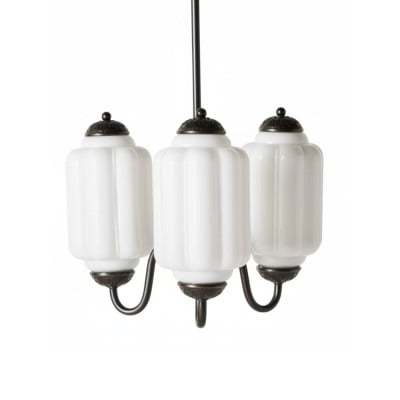 Vintage Eloise Milk Glass Ribbed Chandelier HL1081 Vintage Eloise Milk Glass Ribbed Chandelier HL1081