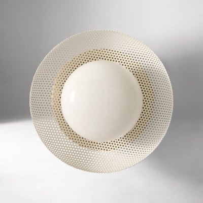 Applique murale Elorina - Abat-jour en métal texturé ou en verre HL1478