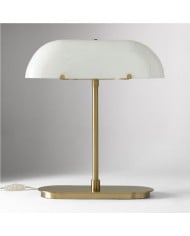 Lampa stołowa Ulvara Modern – szklana kula i stożkowa podstawa do sypialni Glow HL1470