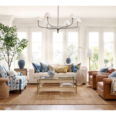 Klasyczny okrągły żyrandol Calin – brązowo-żelazna lampa do jadalni HL1548