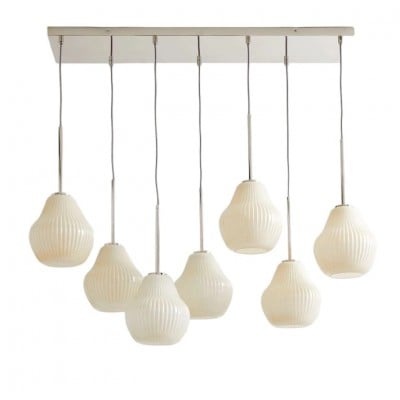 Lustre contemporain Rivrona à 7 lumières – Éclairage moderne en verre pour salles à manger HL1580