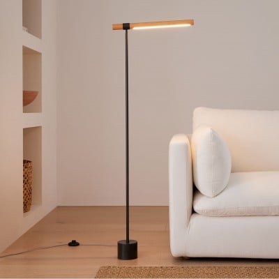 Moss Energy-Efficient Linear Wood LED Floor Lamp – Adjustable Swivel Design HL1445 Moss Energy-Efficient Linear Wood LED Floor Lamp – Adjustable Swivel Design HL1445