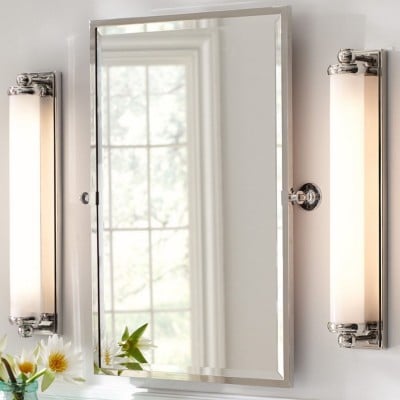 Applique murale tube extra-long Kalvora - Luminaire moderne chromé HL1437