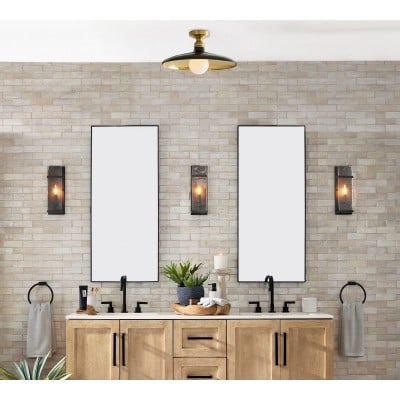 Forvara Farmhouse Metal Flush Mount Light - Black or White Ceiling Lamp HL1550 Forvara Farmhouse Metal Flush Mount Light - Black or White Ceiling Lamp HL1550