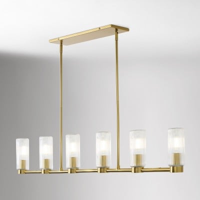 Lustre en verre cannelé Rivora – Design élégant et durable HL1555
