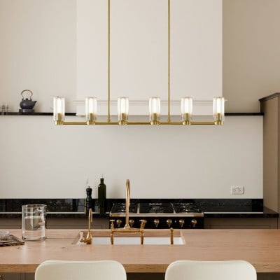 Lustre en verre cannelé Rivora – Design élégant et durable HL1555