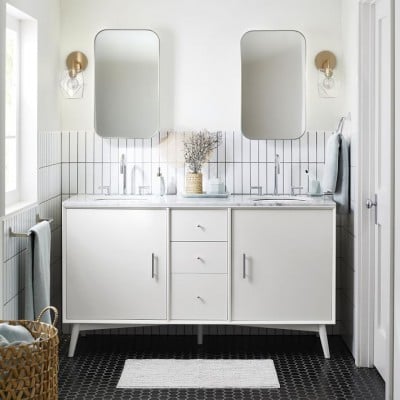 Applique de salle de bain moderne géométrique Talvior - Abat-jour à facettes en finitions luxueuses HL1466