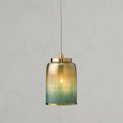 Helvo Green and Gold Hanging Pendant - Stylish Glass Lamp for Interiors HL1436 Helvo Green and Gold Hanging Pendant - Stylish Glass Lamp for Interiors HL1436