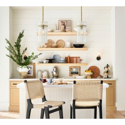 Suspension en cristal Lumora – Élégante finition laiton vieilli et verre taillé HL1574