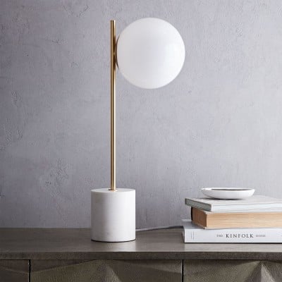 Sphere Alessora Table Lamp - Modern Marble Metal Desk Light HL1444 Sphere Alessora Table Lamp - Modern Marble Metal Desk Light HL1444