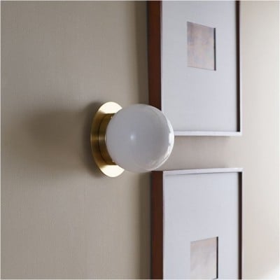 Rivolence Wall Sconce – Antique Brass Milk Glass Light HL1471 Rivolence Wall Sconce – Antique Brass Milk Glass Light HL1471