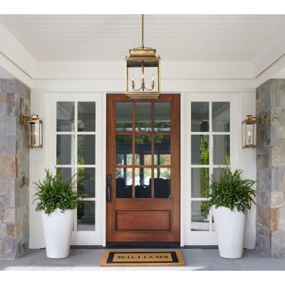 Yolvira Modern Outdoor Lantern Pendant - Metal Hanging Light for Exteriors HL1429 Yolvira Modern Outdoor Lantern Pendant - Metal Hanging Light for Exteriors HL1429
