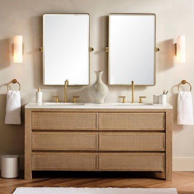 Wolvina vägglampa i naturmarmor med eleganta metalldetaljer HL1427