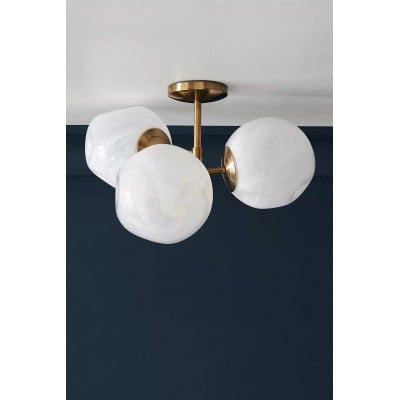 Plafonnier en verre moderne Pawrior Ball Flush Mount HL1384