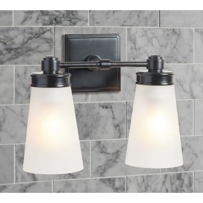 Applique murale Derlina - Alliage de zinc avec abat-jour en verre, finitions modernes HL1430