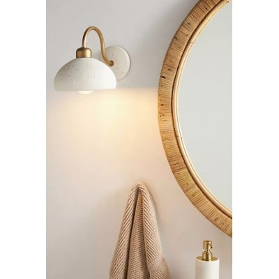Radiica Speckled Ceramic Sconce - Elegant Wall Light for Bedroom & Hallway HL1378