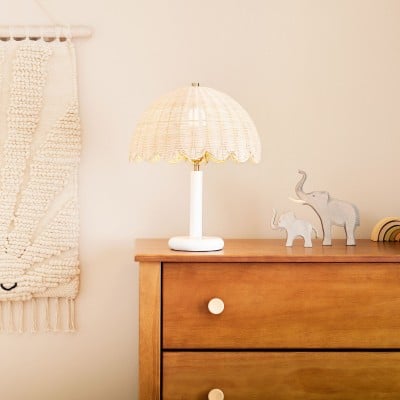 Lampa stołowa Olvara Rattan Bubble dla dzieci – przytulne oświetlenie stołu w stylu boho HL1453