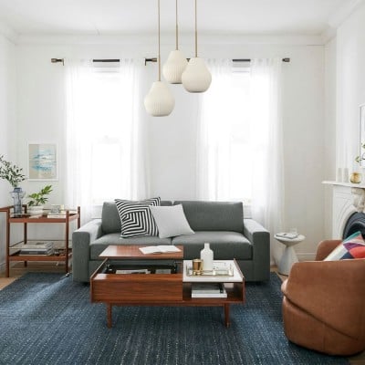 Lustre Rivrona en verre strié à 3 lumières – Éclairage sculptural moderne pour la maison HL1606