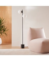 Alessora Sphere Stem Golvlampa – Metallram Marmorfot Elegant Lighting HL1446