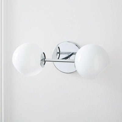 Applique murale en verre Brina à 2 lumières - Applique murale minimaliste en verre pour la maison HL1617