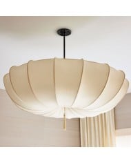 Lámpara de araña esférica Pawrior de vidrio orgánico con múltiples cabezales - Lámpara de rama con diseño moderno de nubes