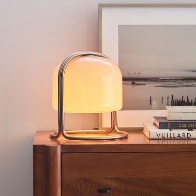 Delvora Champagne Bronze Table Lamp - Vintage Industrial Nightstand Light HL1481 Delvora Champagne Bronze Table Lamp - Vintage Industrial Nightstand Light HL1481