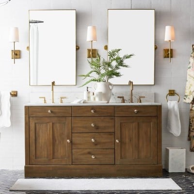 Derlina White Linen Shades Wall Lamp – Retro Metal Multi-Head Lighting Fixture HL1433