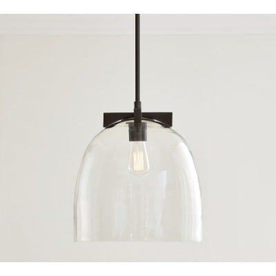 Suspension Auria en métal et laiton - Finition vintage avec abat-jour en verre HL1546