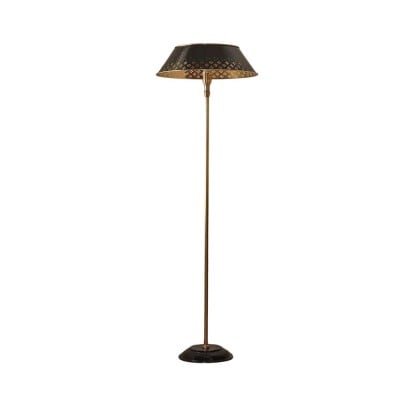 Auriglow Enameled Brass Perforated Floor Lamp - Space Age Style HL1373 Auriglow Enameled Brass Perforated Floor Lamp - Space Age Style HL1373