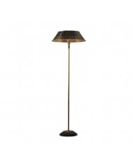 Lampada da terra Capirise con paralume smerlato color oro - Illuminazione in metallo contemporanea per camera da letto HL1371