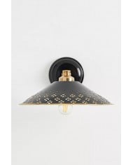 Aplique de pared para exterior Rayla – Diseño moderno de metal con borde festoneado para porche HL1386