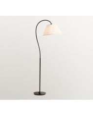 Fibura Elegant Golvlampa Linneskärm Champagne Brons HL1593