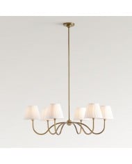 Lustre contemporain Rivrona à 7 lumières – Éclairage moderne en verre pour salles à manger HL1580