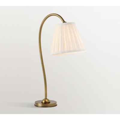 Lampa stołowa Luvora Brass – teksturowany klosz w stylu rustykalnym HL1585