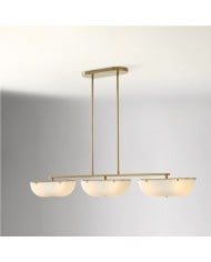 Lustre galet 5 lumières Lumivelle - Suspension moderne en verre HL1463