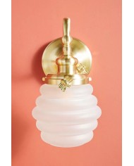 Applique da parete smerlata Capirise - Apparecchio di illuminazione in metallo per camera da letto e corridoio HL1390