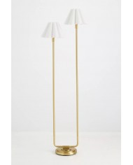 Auriglow Enameled Brass Perforated Floor Lamp - Space Age Style HL1373