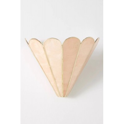Lumica Capiz Faceted Wall Light - Brass & Iron Sconce in Gold Finish HL1370 Lumica Capiz Faceted Wall Light - Brass & Iron Sconce in Gold Finish HL1370
