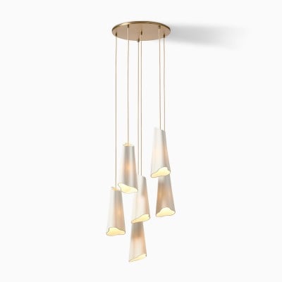 Lustre Orovia en céramique – Suspension en fer à hauteur réglable HL1451