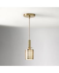 Lampa wisząca Alvian – lniany klosz z regulowaną wysokością do przytulnej jadalni HL1497