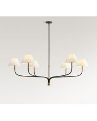 Auria Handgeblazen Glazen Metalen Kroonluchter - Hedendaags Messing Design HL1547