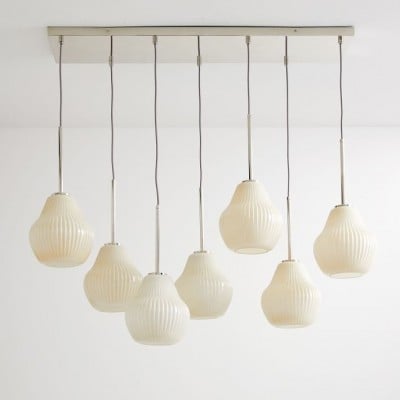 Lustre contemporain Rivrona à 7 lumières – Éclairage moderne en verre pour salles à manger HL1580