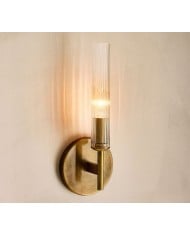 Applique murale d'extérieur industrielle en fer Ferrix - Éclairage extérieur élégant en verre HL1568