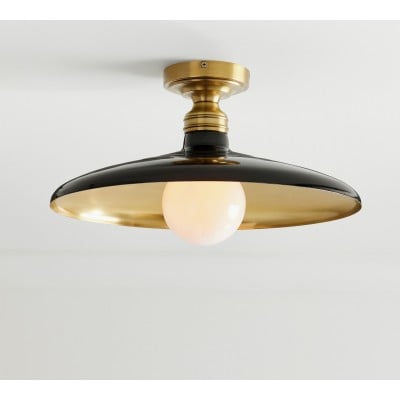 Forvara Farmhouse Metal Flush Mount Light - Black or White Ceiling Lamp HL1550 Forvara Farmhouse Metal Flush Mount Light - Black or White Ceiling Lamp HL1550